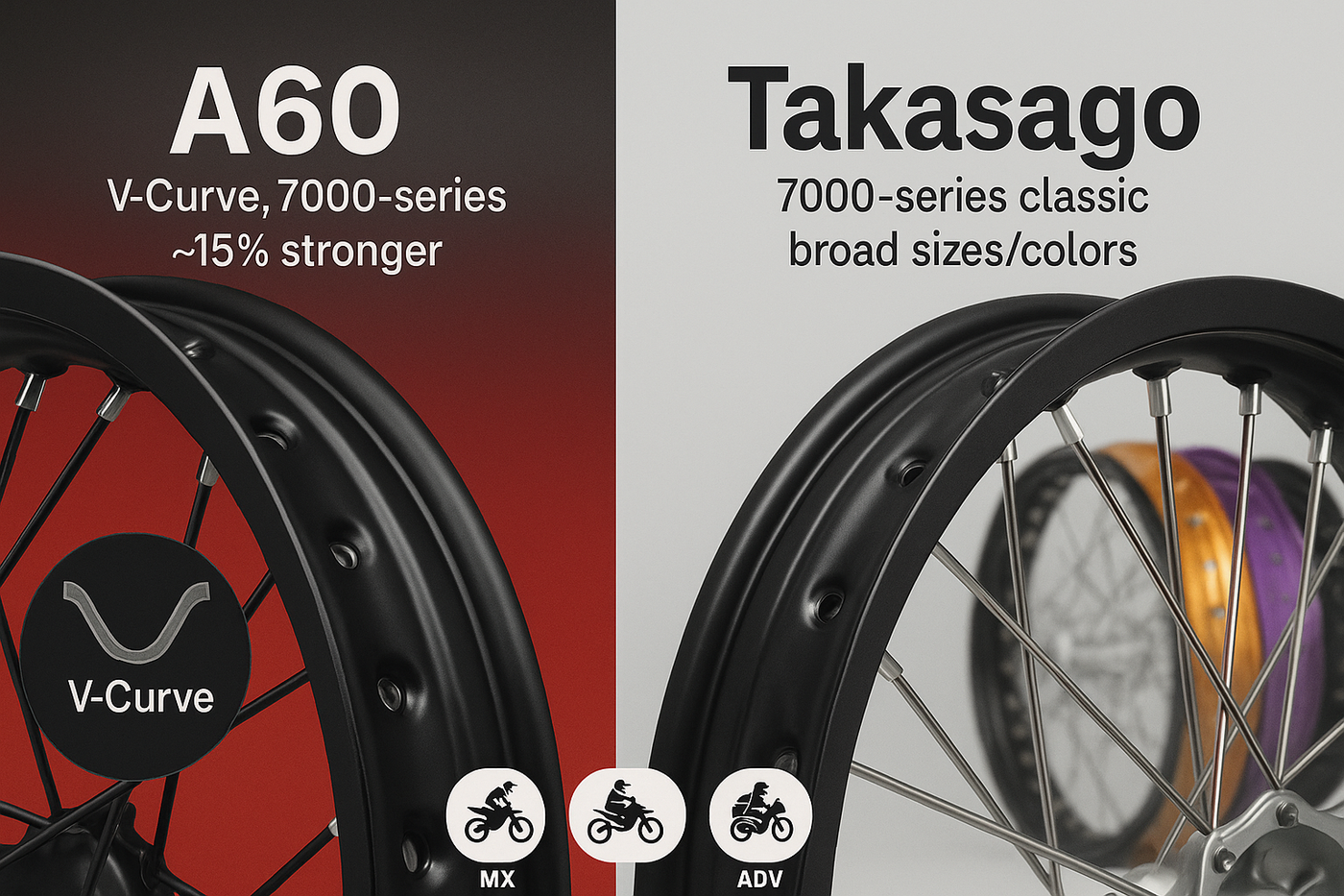 A60 vs. Takasago: Pick the Right Excel Rim