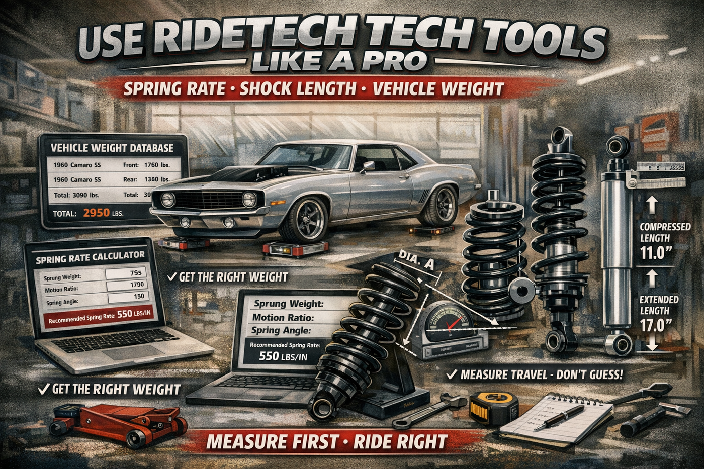 Ridetech Tech Tools: Spring Rate & Shock Length Basics