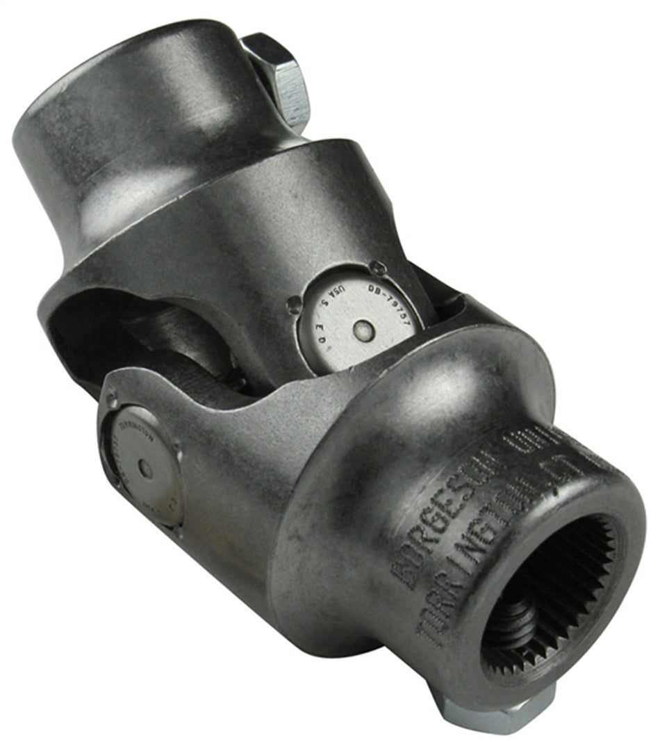 Borgeson - Steering U-Joint - P/N: 014350 - Steel Single Steering Universal Joint. Fits 1 In.-48 Spline X 18mm Double-D.