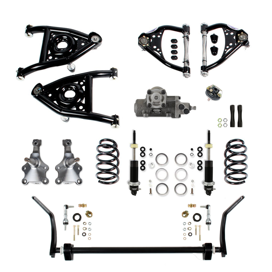 Detroit Speed Front Speed Kit 3 SGL Adjust Shock Splined Sway Bar BBC