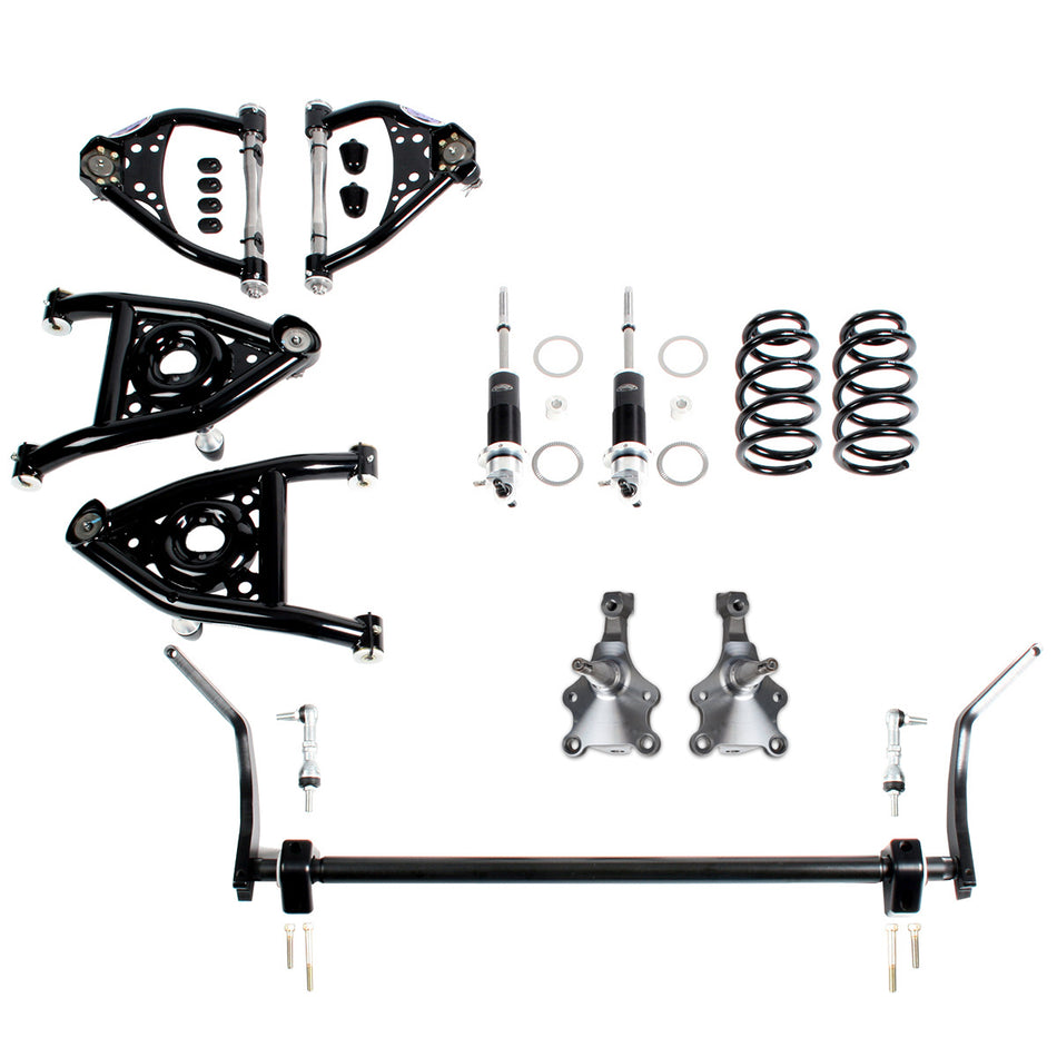 Detroit Speed - Front Speed Kit 2 - Base Shocks - Splined Sway Bar - SBC/LS