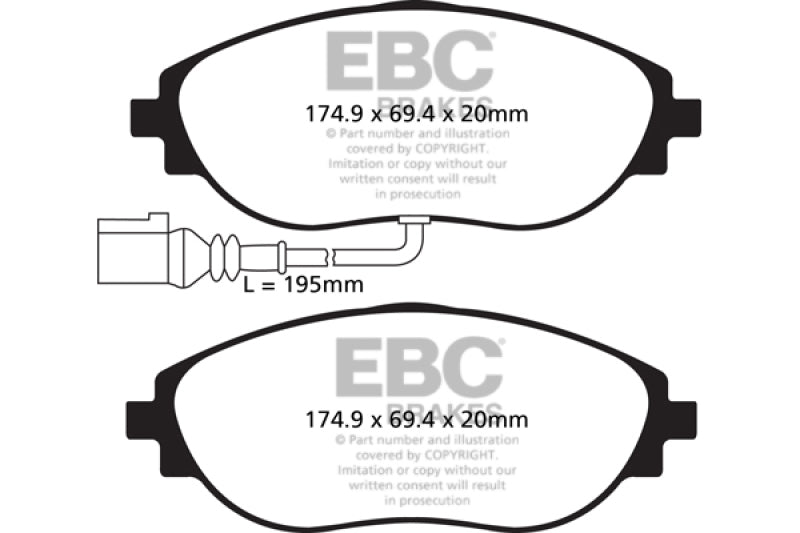 EBC 2015+ Volkswagen GTI/Golf R (Mk7) Bluestuff Front Brake Pads