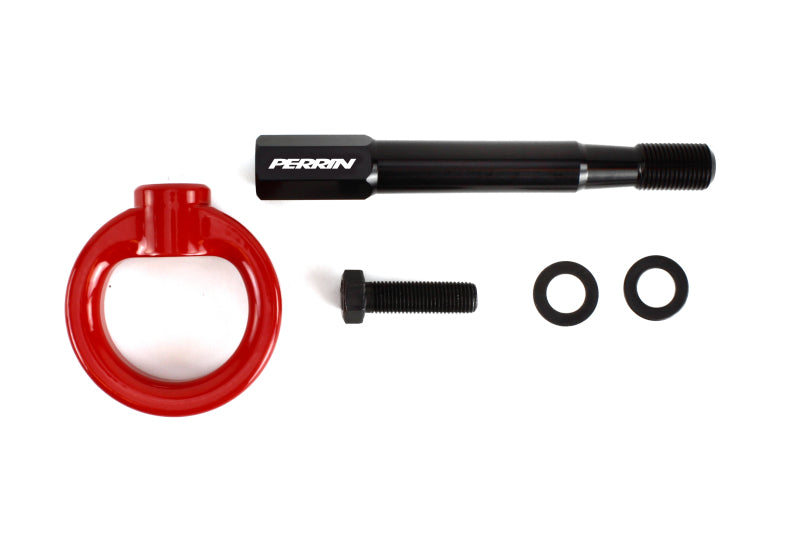 Perrin 2022 Subaru WRX / 18-21 Crosstrek Tow Hook Kit (Rear) - Red