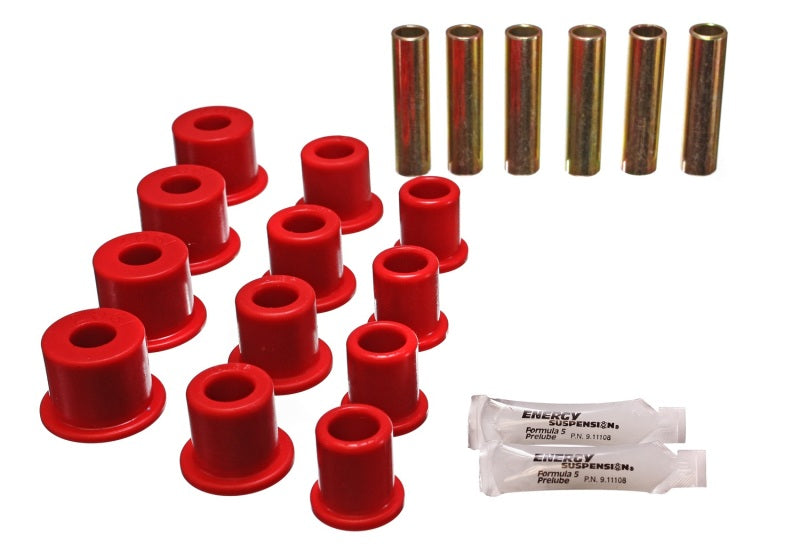 Energy Suspension Rear Spring Bushings - Red