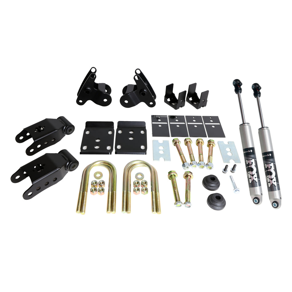 Rear 3.5"-5.5" Lowering Kit With HQ Series Shocks For 2015-2026 F-150.