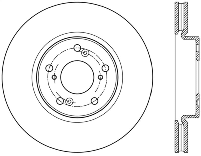 StopTech Slotted & Drilled Sport Brake Rotor Front Left 13 Honda Accord Sport