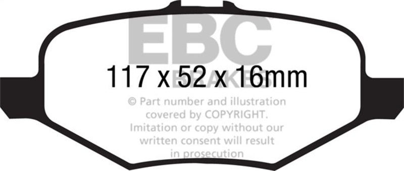 EBC 13+ Ford Explorer 3.5 Twin Turbo 4WD Greenstuff Rear Brake Pads