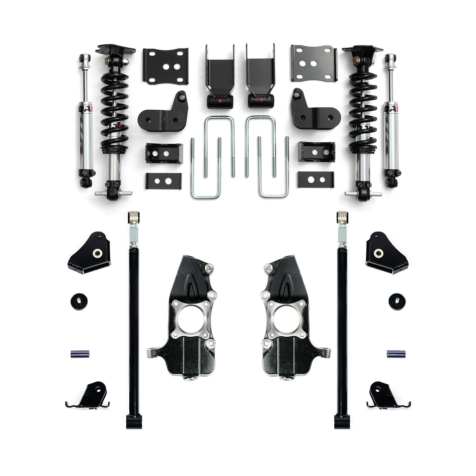 QA1 LK12-FF06 5/5 Lowering Kit W/Spindles And Traction Bars Double Adjustable