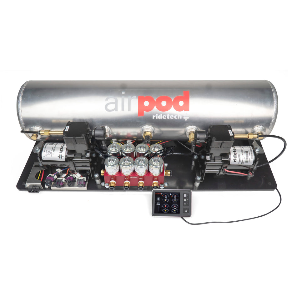 5 Gallon BigRed AirPod With RidePro E5 Air Suspension Controller.