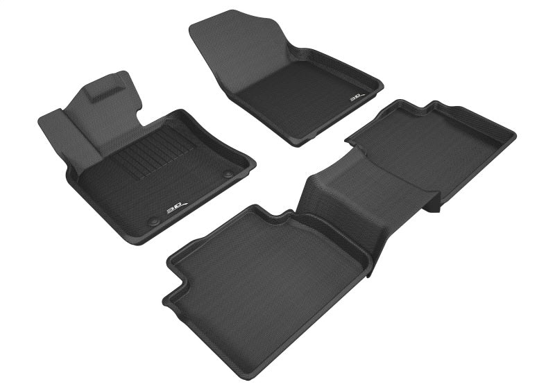 3D MAXpider 2018-2020 Toyota Camry Kagu 1st & 2nd Row Floormats - Black