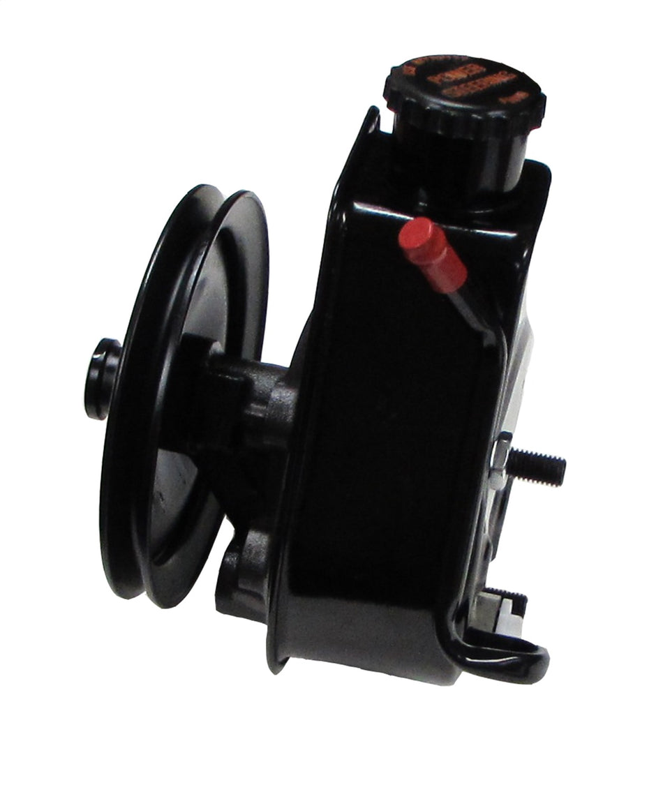 Borgeson - Power Steering Pump - P/N: 800322 - P/S Pump Saginaw Self Contained Black Powder Coated Reservoir With Top Return Tube. Includes Single Row V-belt Pulley.