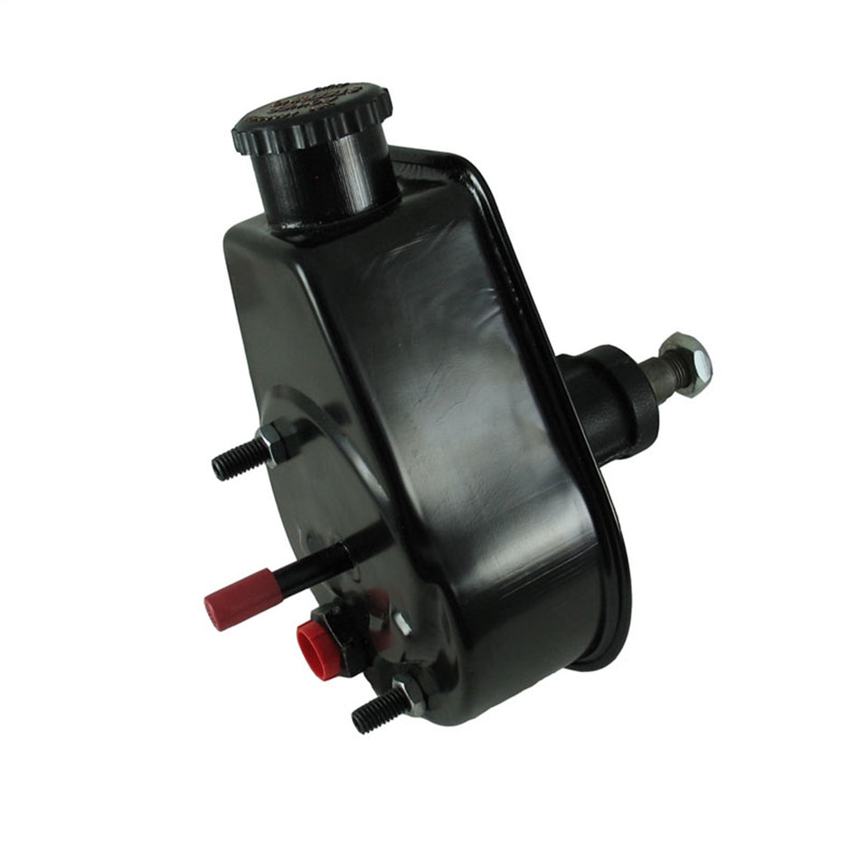 Borgeson - Power Steering Pump - P/N: 800324 - Saginaw Self Contained Power Steering Pump For 1972-1974 Jeep CJ5 CJ6 And Wagoneer. Remanufactured. With New Cap And Black Power Coated Reservoir.