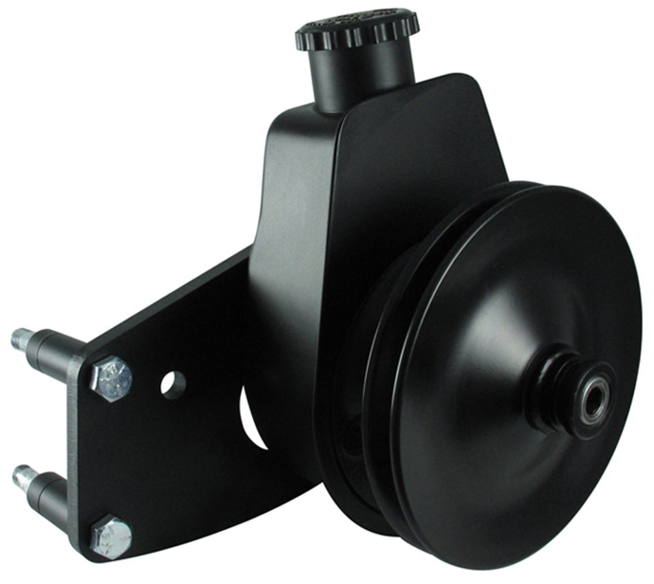 Borgeson - Power Steering Pump Kit - P/N: 800330 - Ford Power Steering Pump Upgrade. Fits Ford 289/302/351W. Includes Pump Bracket Pulley And Hardware. Painted Black.