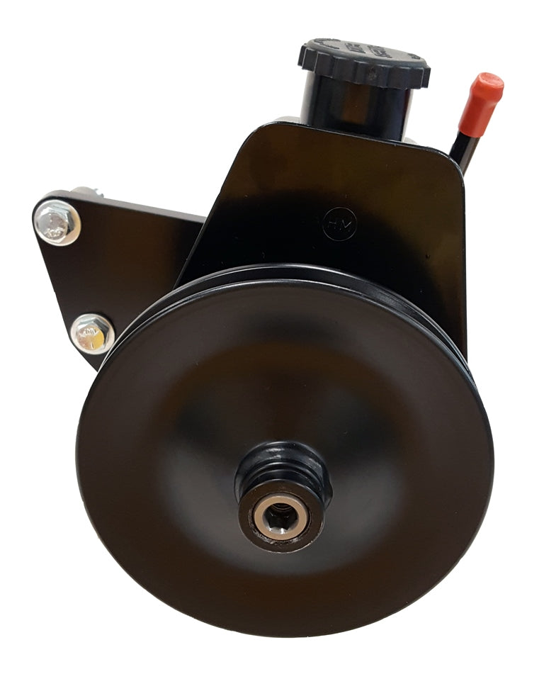 Borgeson - Power Steering Pump Kit - P/N: 800337 - Mopar Power Steering Pump Upgrade. Fits Mopar 318/340/360. Includes Pump Bracket Pulley And Hardware. Painted Black.