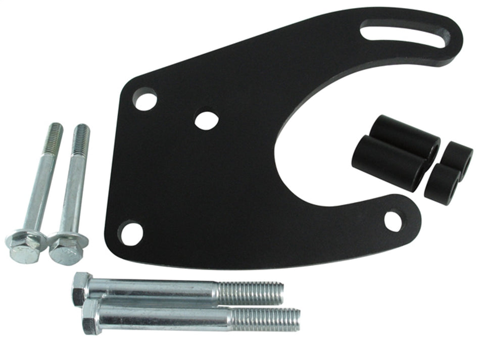 Borgeson - Pump Bracket - P/N: 802409 - Power Steering Pump Bracket For Attaching A Saginaw Style P/S Pump To Ford 289/302/351W. Painted Black With Hardware.