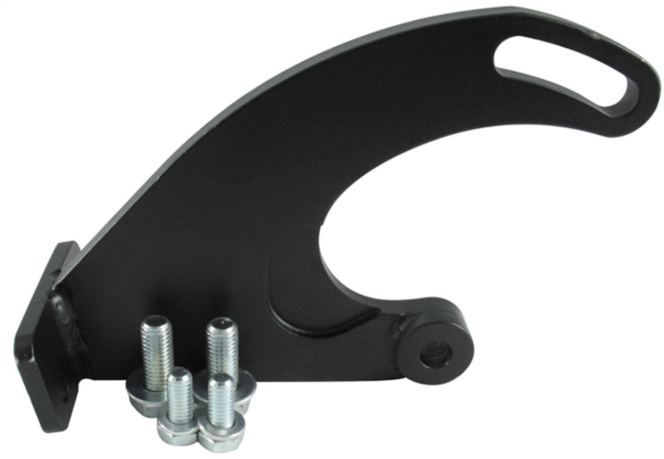 Borgeson - Pump Bracket - P/N: 802410 - Power Steering Pump Bracket For Attaching A Saginaw Style P/S Pump To Ford 200/250. Painted Black With Hardware.