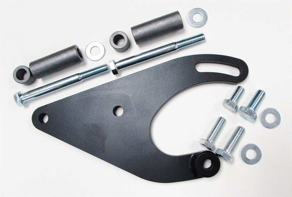 Borgeson - Pump Bracket - P/N: 802413 - Power Steering Pump Bracket For Attaching A Saginaw Style P/S Pump To Ford FE 390/428. Painted Black With Hardware.