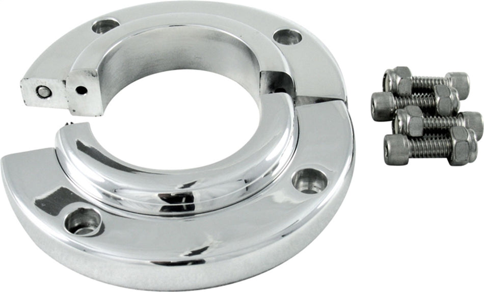 Borgeson - Steering Column Mount - P/N: 909010 - Steering Column Split Swivel Floor Mount. Polished Aluminum. Fits 2-1/4 In. Diameter Steering Columns.