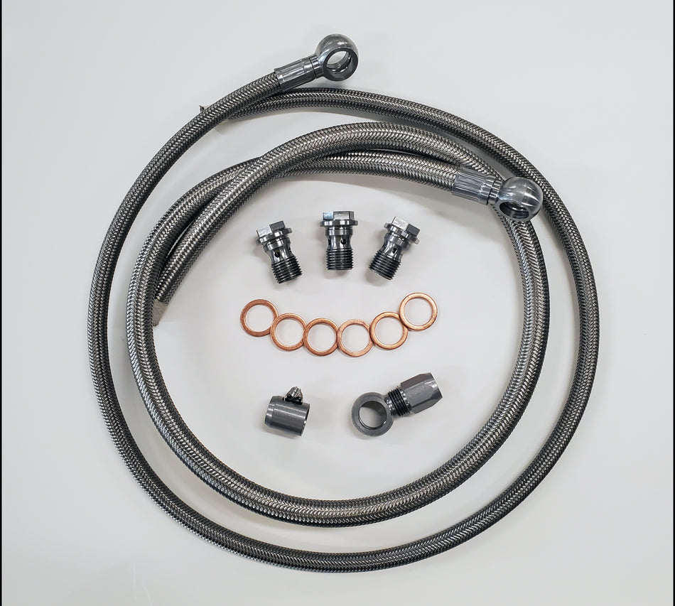 Borgeson - Power Steering Hose Kit - P/N: 925130 - 2 Piece Braided Stainless Steel Power Steering Hose Kit. Connects GM Power Steering Pumps To Borgeson 800110 800111 800114 800115 800117 800126 800127 And 800131.