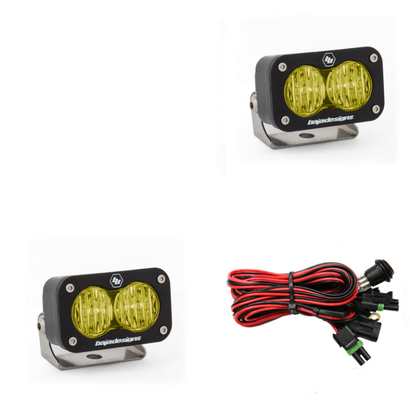 Baja Designs S2 Sport Wide Cornering Pattern Pair LED Work Light - Amber