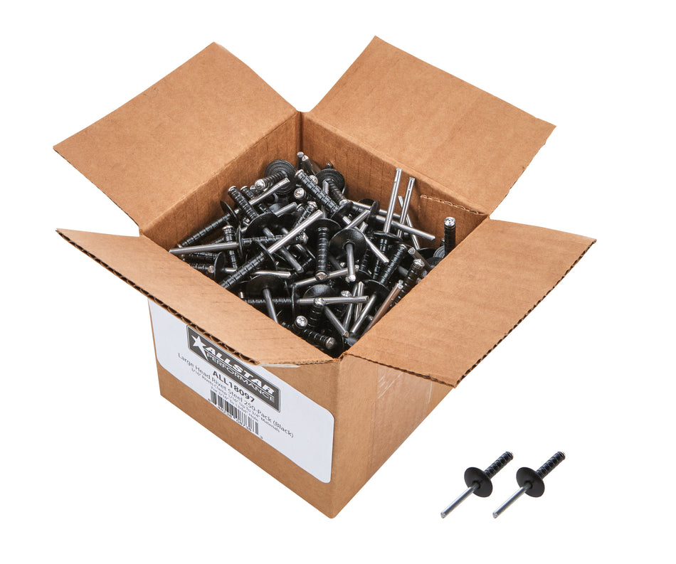 Allstar Performance ALL18097 Lg Hd Rivet Black 250pk Multi Grip
