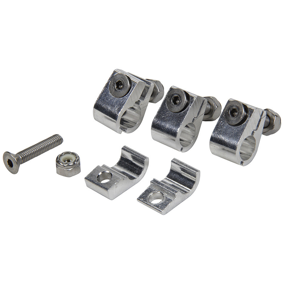 Allstar Performance ALL18323 2pc Alum Line Clamps 3/8in 4pk