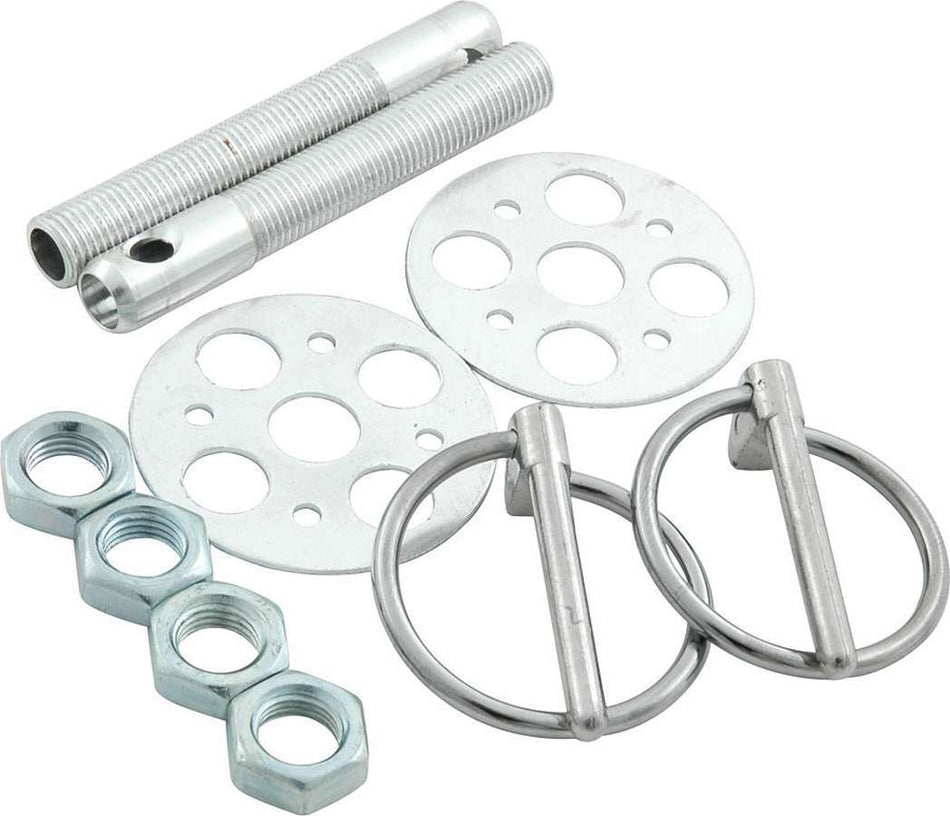 Allstar Performance ALL18472 LW Alum Hood Pin Kit 3/8in Silver