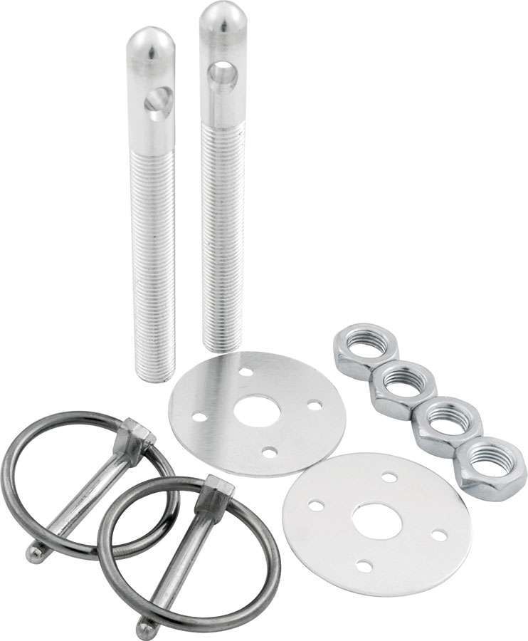 Allstar Performance ALL18480 Alum Hood Pin Kit 3/8in Silver