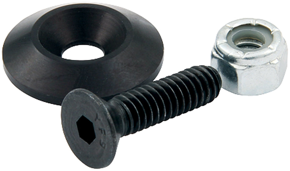 Allstar Performance ALL18635-50 Countersunk Bolts 1/4in w/1.25in Washer Blk 50pk