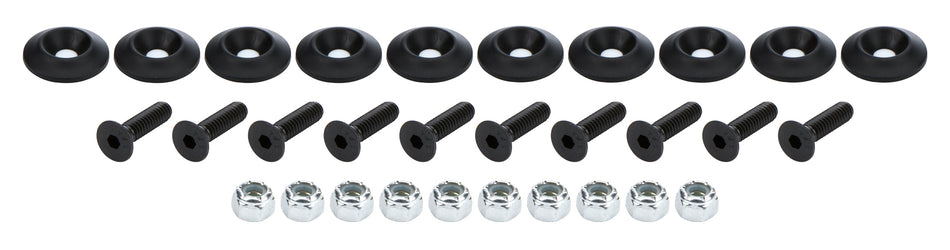 Allstar Performance ALL18680 Countersunk Bolt Kit Black 10pk