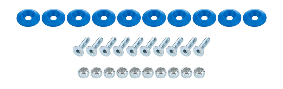 Allstar Performance ALL18683 Countersunk Bolt Kit Blue 10pk