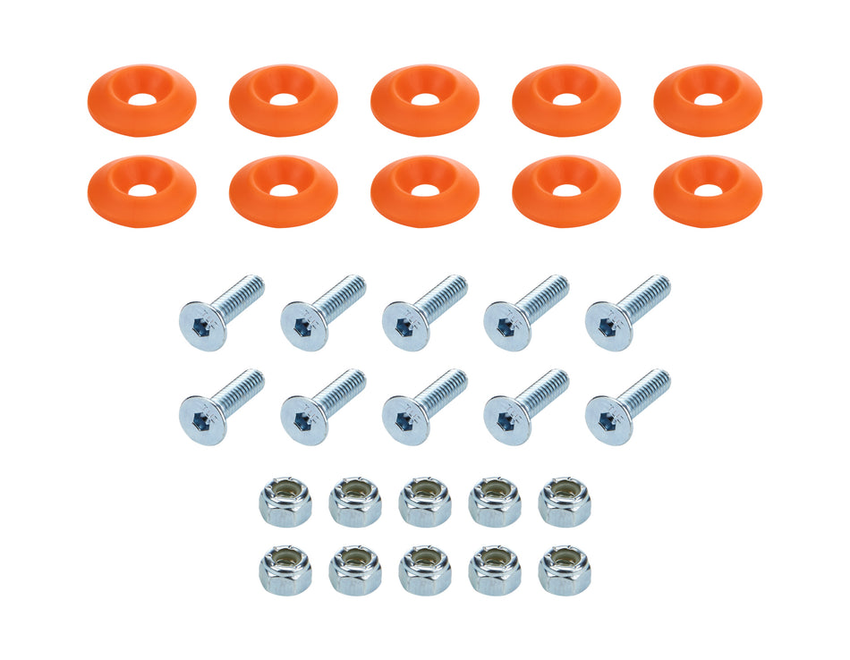 Allstar Performance ALL18684 Countersunk Bolt Kit Orange 10pk