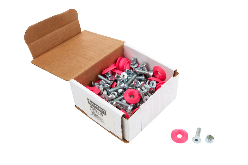 Allstar Performance ALL18686-50 Countersunk Bolt Kit Pink 50pk