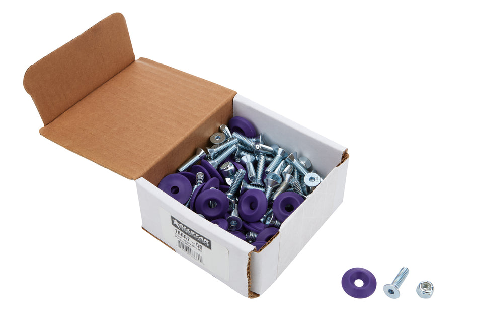 Allstar Performance ALL18687-50 Countersunk Bolt Kit Purple 50pk