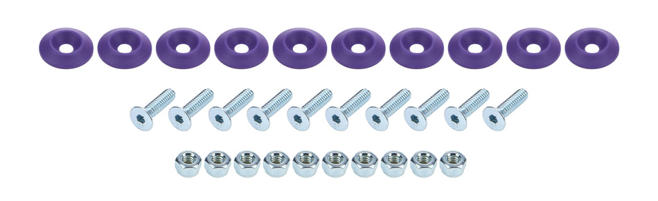 Allstar Performance ALL18687 Countersunk Bolt Kit Purple 10pk