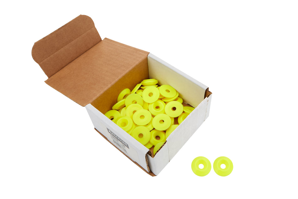 Allstar Performance ALL18698-50 Countersunk Washer Fluorescent Yellow 50pk