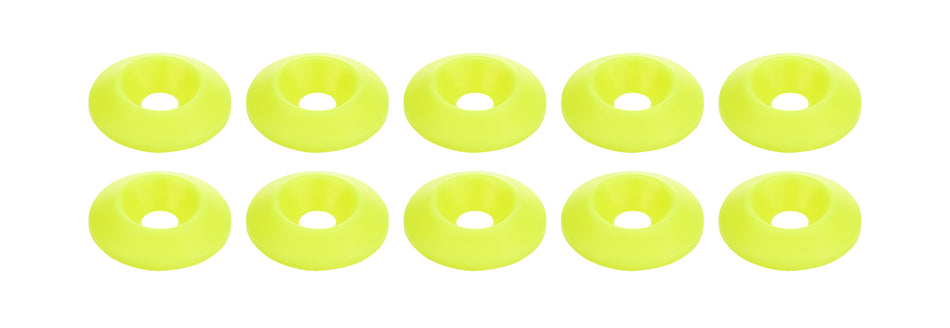 Allstar Performance ALL18698 Countersunk Washer Fluorescent Yellow 10pk