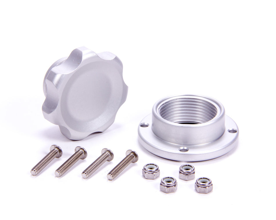 Allstar Performance ALL36180 Filler Cap Silver with Bolt-In Alum Bung Small