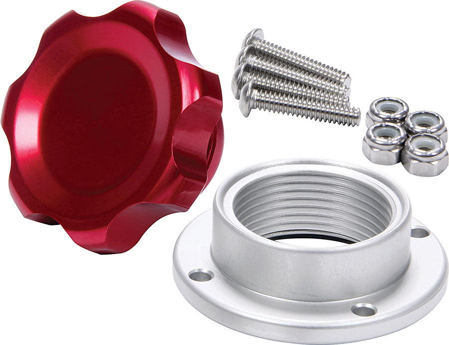 Allstar Performance ALL36182 Filler Cap Red with Bolt-In Alum Bung Small