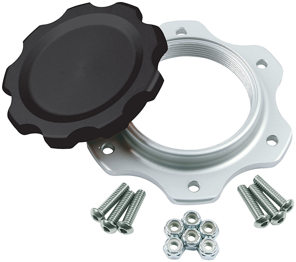Allstar Performance ALL40137 Fuel Cell Cap and Bung JAZ 6-Bolt Black