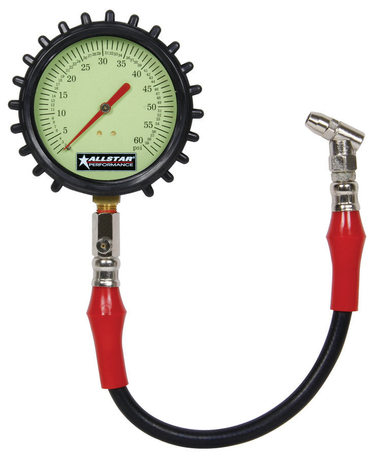 Allstar Performance ALL44048 Tire Pressure Gauge 0-60 PSI 4in Glow