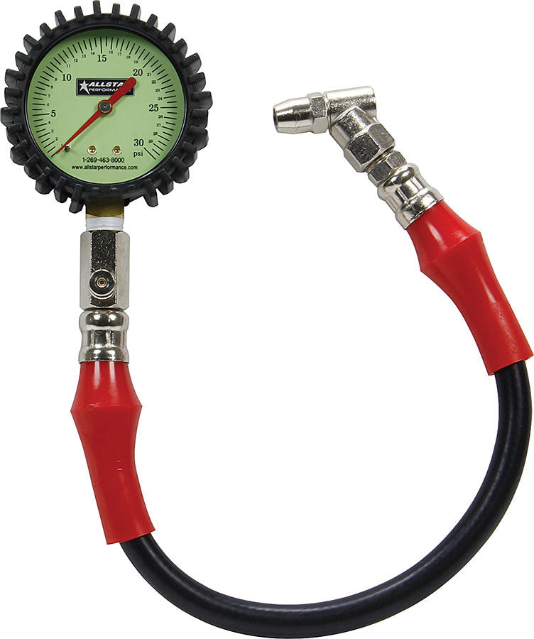 Allstar Performance ALL44057 Tire Pressure Gauge 0-30 PSI 2-1/4in Glow