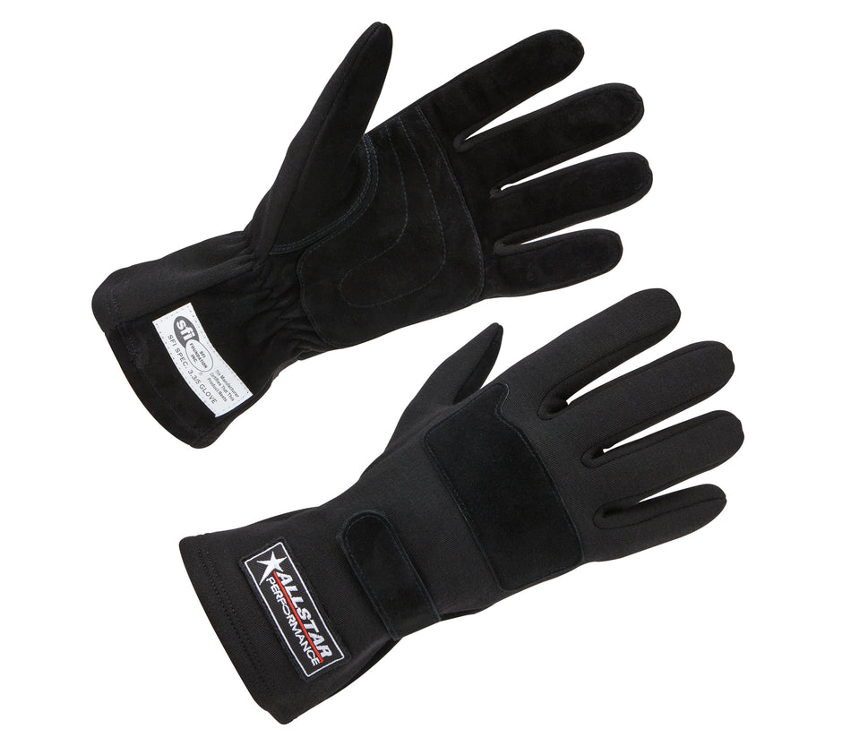 Allstar Performance ALL915011 Driving Gloves SFI 3.3/5 D/L Black Small