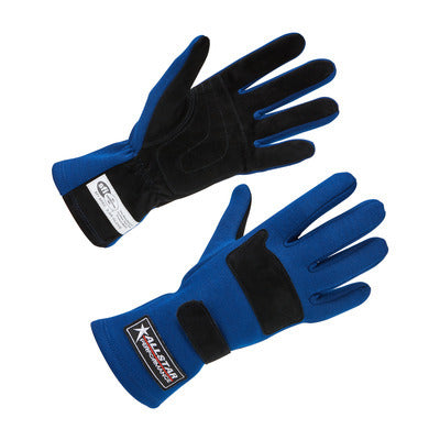 Allstar Performance ALL915025 Driving Gloves SFI 3.3/5 D/L Blue X-Large