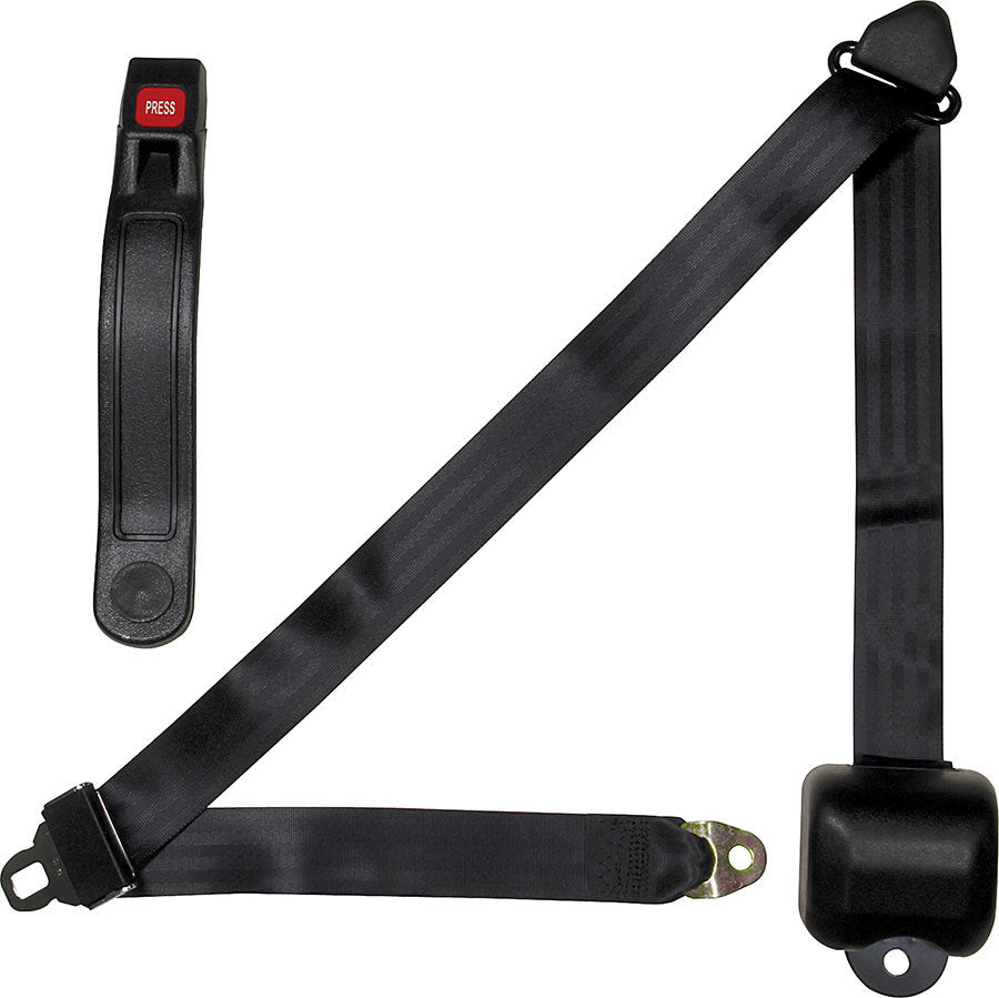 Allstar Performance ALL98115 Seat Belt Retractable 3pt Black