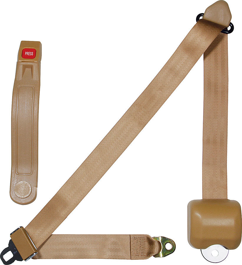 Allstar Performance ALL98118 Seat Belt Retractable 3pt Tan