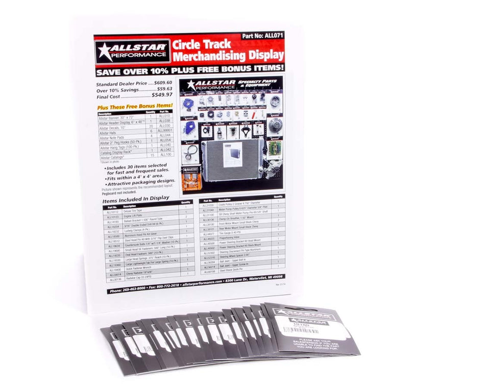 Allstar Performance ALL99154 Merchandising Display Components for ALL071
