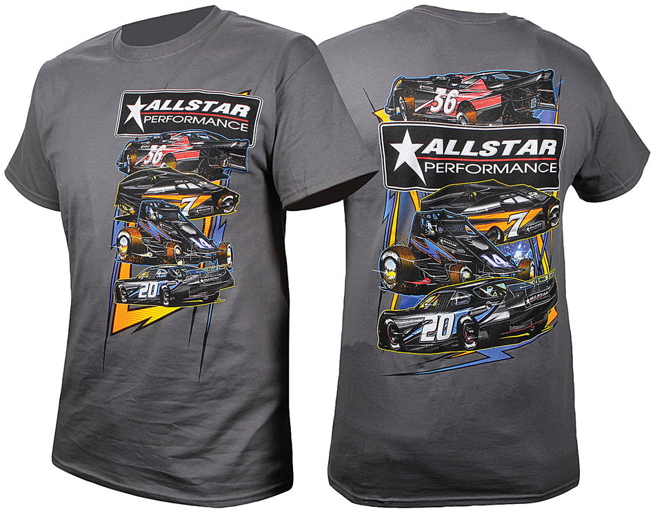 Allstar Performance ALL99901M T-Shirt Dark Gray Circle Track Medium