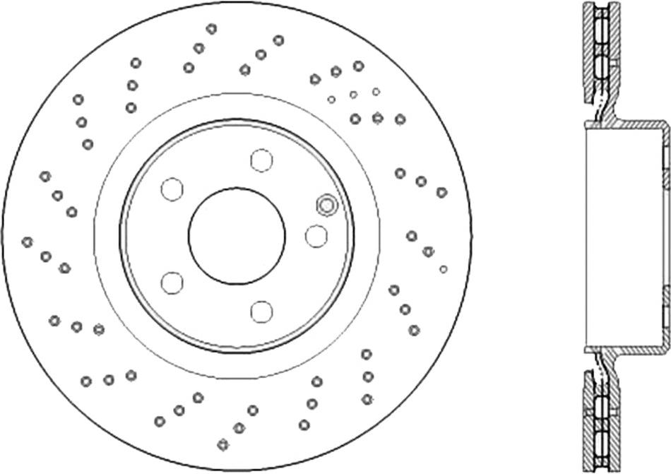 Centric Parts 128.3512 Premium OE Design Drille d Brake Rotor