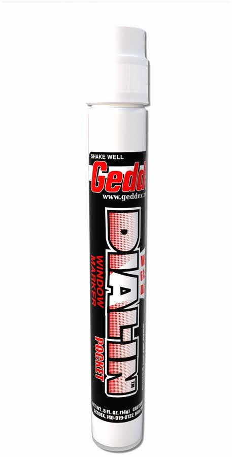 Geddex 723 Dial-In Pocket Window Marker White .5oz Bottle